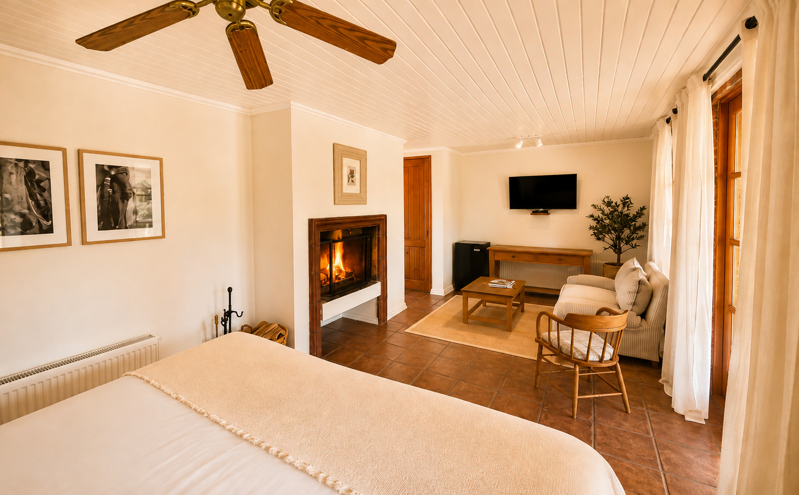Habitación Premium King con chimenea