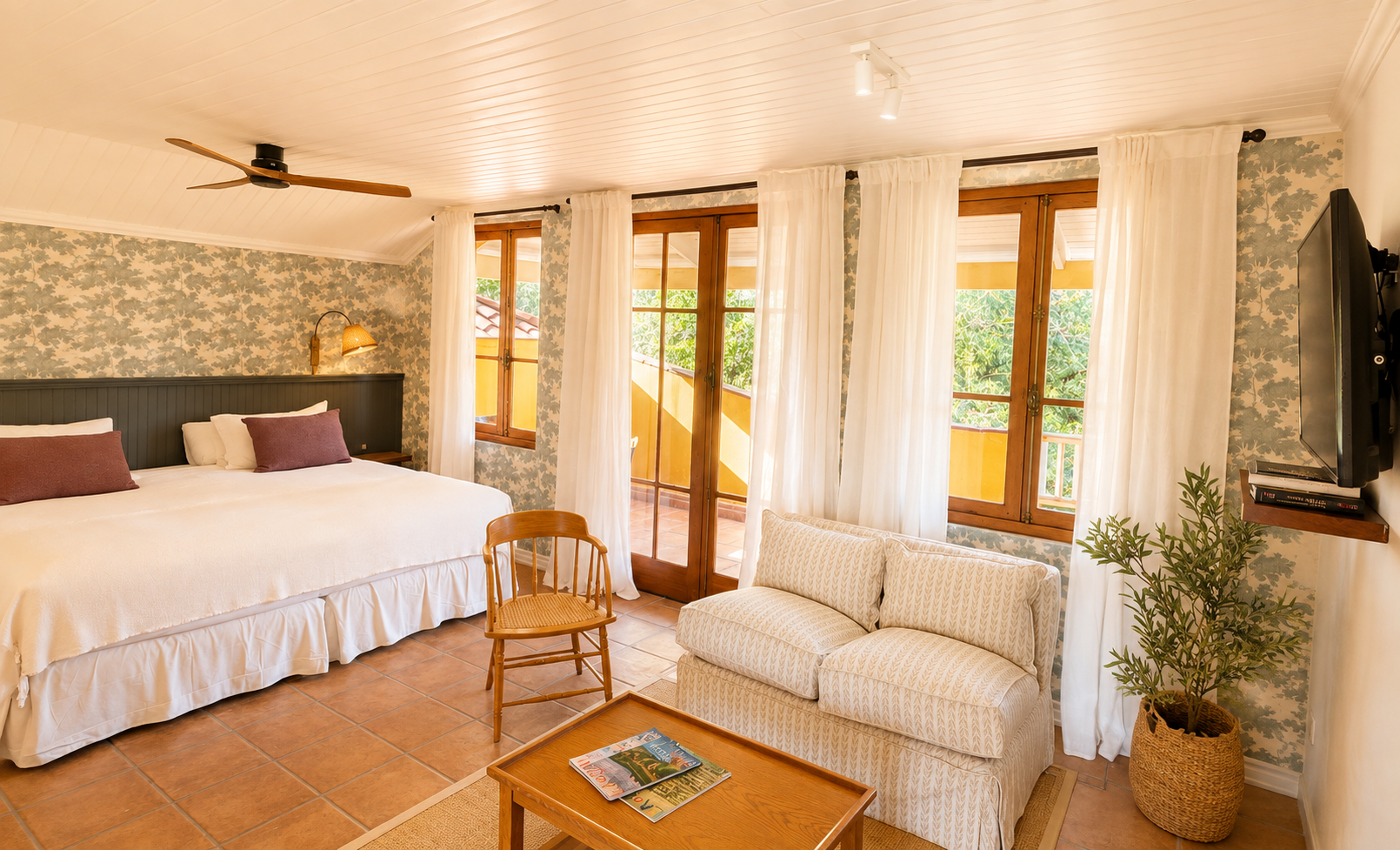 Habitación Premium con terraza y vista al jardín